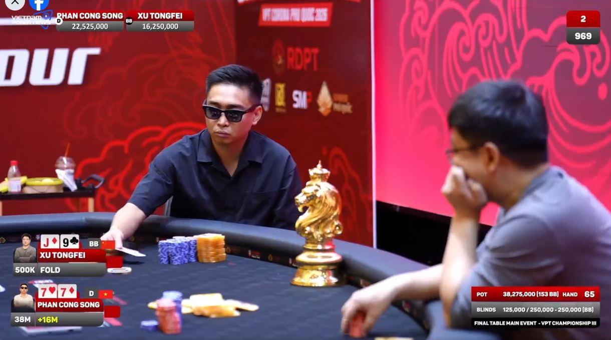 Main Event VPT Championship III: Quyết định FOLD của Xu Tongfei 