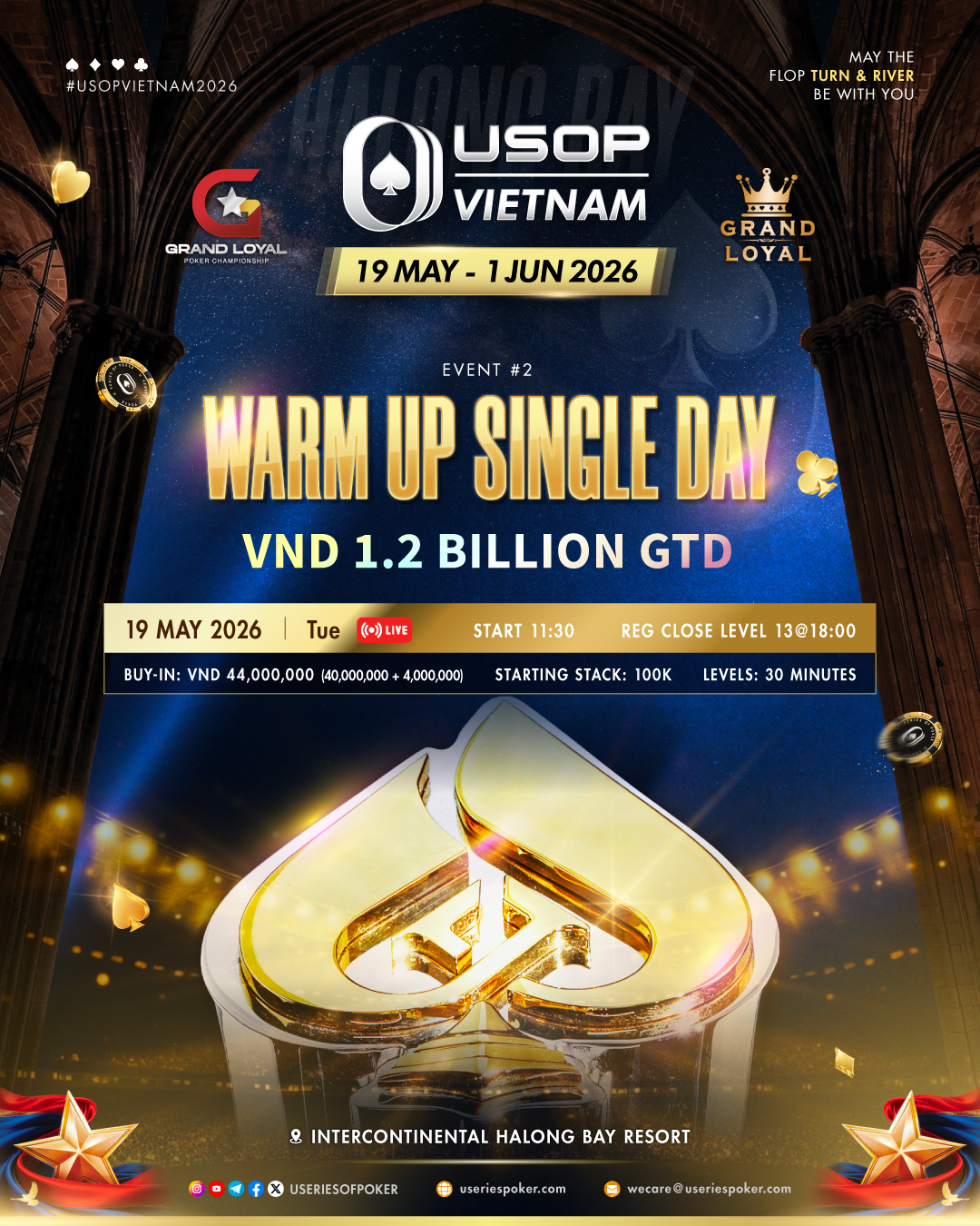 Event #2: WARM UP SINGLE DAY - HIGH ROLLER (1.2B GTD)