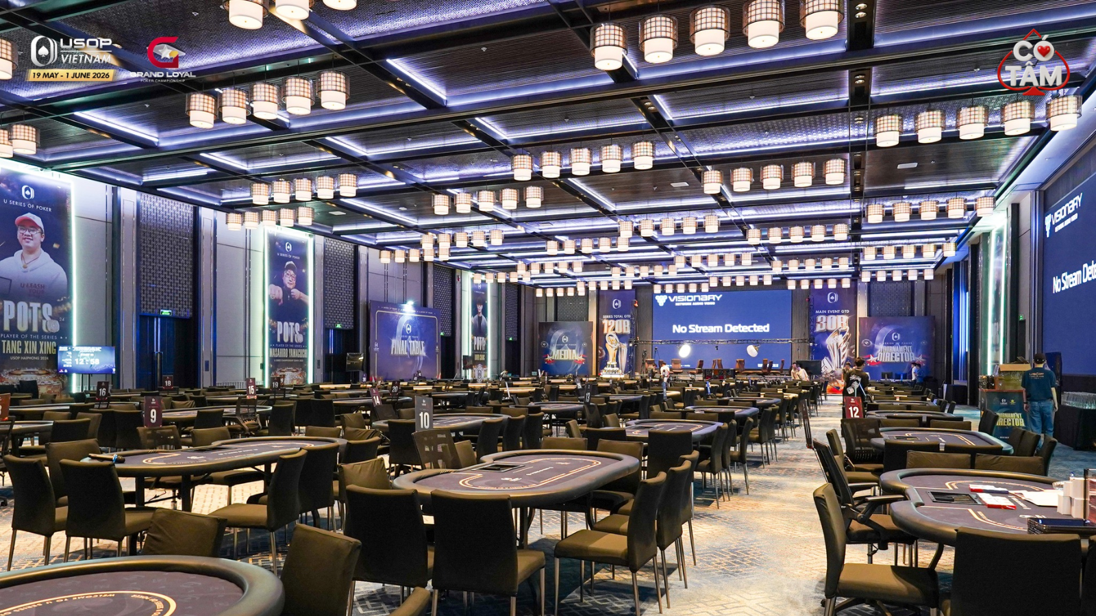 Toàn cảnh phòng thi đấu quy mô khủng tại USOP Hạ Long Bay 2026.