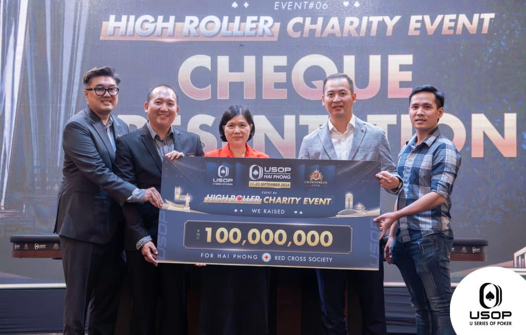 USOP Hải Phòng: Lễ trao tặng tiền từ thiện của “Sự kiện từ thiện High Roller” cho Hội chữ thập đỏ Hải Phòng