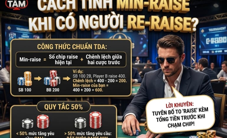 LÀM THẾ NÀO ĐỂ TÍNH MỨC MIN-RAISE KHI CÓ NGƯỜI RE-RAISE ?