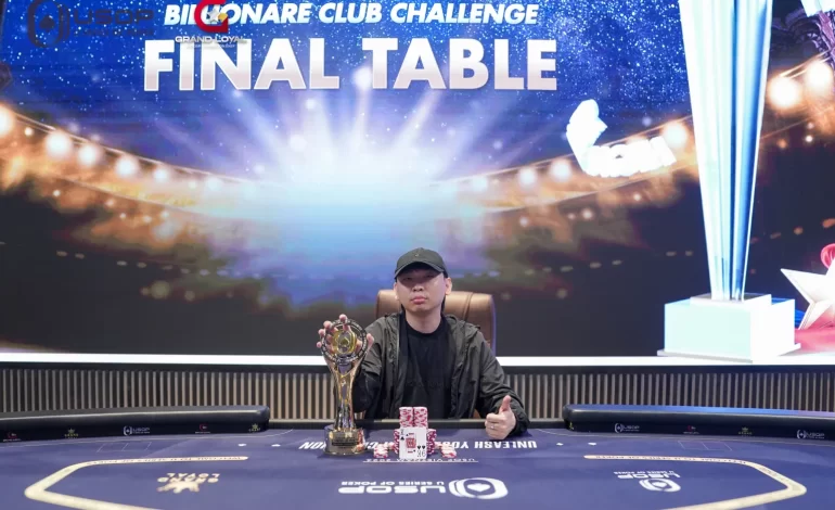 USOP Vietnam 2026: Peng Chen Phá “Dớp” Á Quân, Hốt Trọn Hơn 2B Tại Billionaire Club Challenge Bằng Cú Straight Flush Kinh Điển